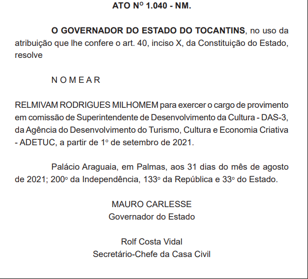 Ato de nomeação 