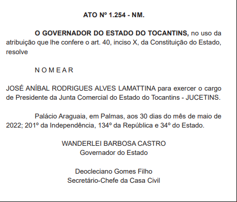 Nomeação de José Aníbal 