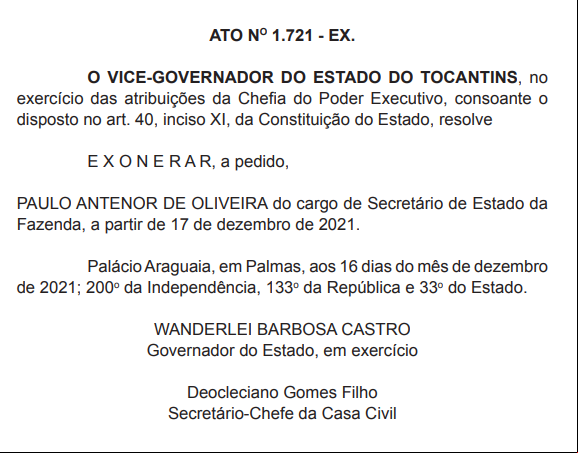 A exoneração 