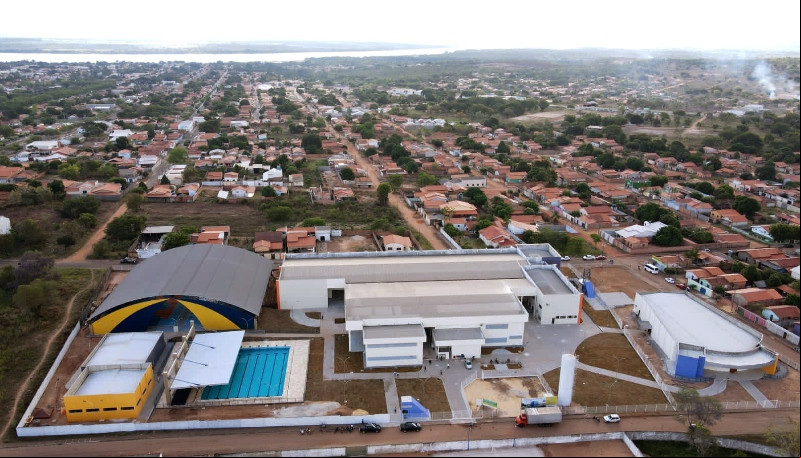 Vista aérea da escola 